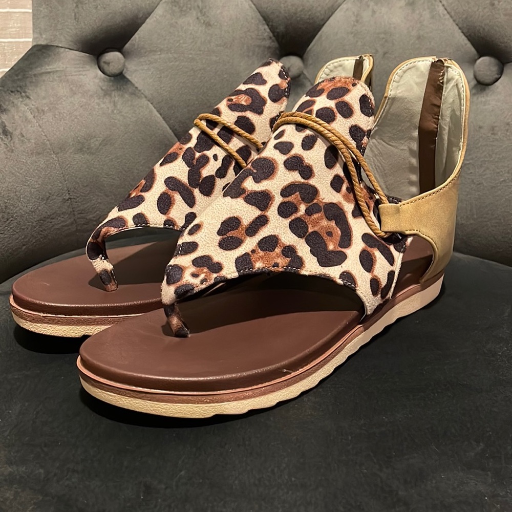 Leopard sandals